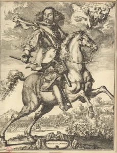 Retrato equestre de D. Sancho Manuel de Vilhena, 1.º Conde de Vila Flor, na Batalha do Ameixial, Autor desconhecido, 1665, Biblioteca da Universidade de Coimbra